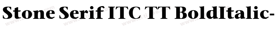 Stone Serif ITC TT BoldItalic字体转换